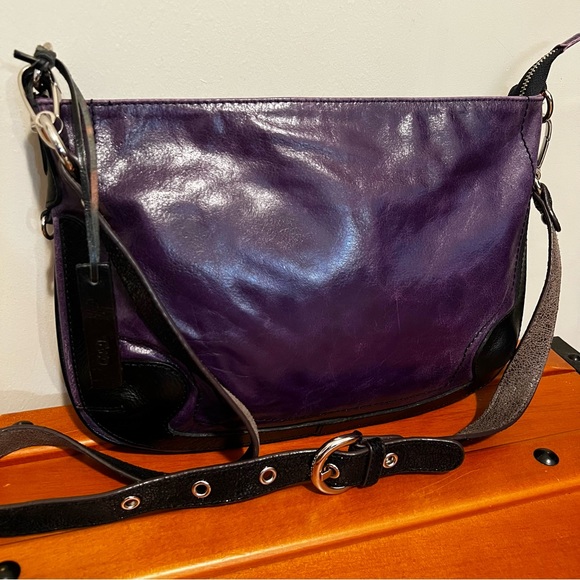 Tano Bags Tano Distressed Genuine Glazed Leather Crossbody Handbag Bag Zip Top Shoulder